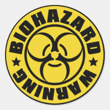 BIOHAZARD ROUND STICKER