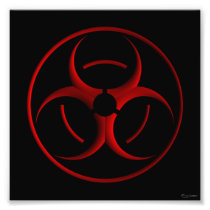 Biohazard sign print photograph