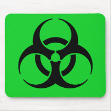 Biohazard Symbol Mouse Pads