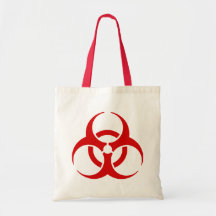 biohazard ! warning danger canvas bags