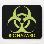 biohazard ! warning danger mouse pad