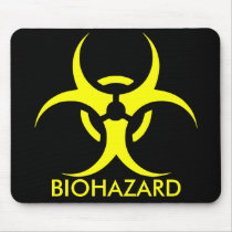 biohazard ! warning danger mousepad