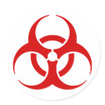 biohazard ! warning danger stickers