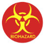 biohazard ! warning danger round stickers