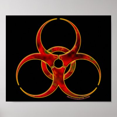 Biohazard Warning Symbol Poster by thefrozenduck