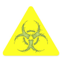 Biohazard -xdist triangle sticker