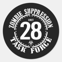 Biohazard Zombie Task Force Sticker
