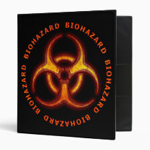 Biohazard Zombie Warning 3 Ring Binders