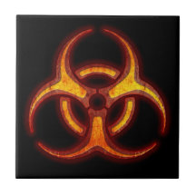 Biohazard Zombie Warning Tiles