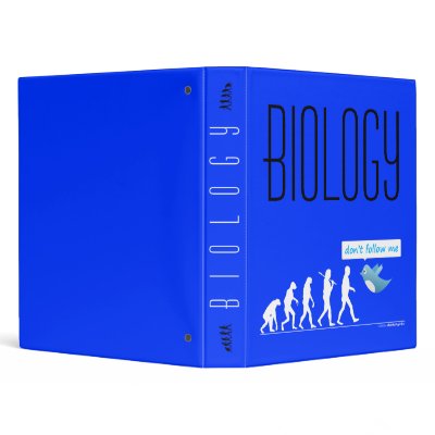 BIOLOGY "don't follow me" Binder for School by shirts4girls
