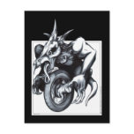 Biomechanical Draconic Unicycle Postcards