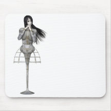 Biomechannequin Woman 3 - 3D Goth Mannequin Mousepad