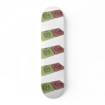 Bios as Bi Bismuth  and Os Osmium Custom Skateboard