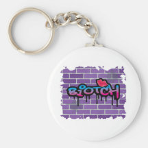 biotch graffiti design keychains