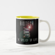 Biotech. The Splice of Life. (black square) mugs