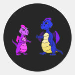 Bip and Dally Round Stickers