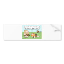 biped caveman think on feet bumper sticker