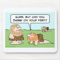 biped caveman think on feet mouse pad