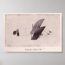 Biplan de Wright Poster