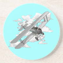 Biplan vintage dessous de verres
