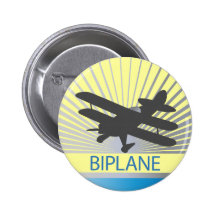 Biplane Airplane Buttons