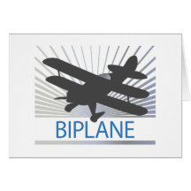 Biplane Airplane Greeting Cards