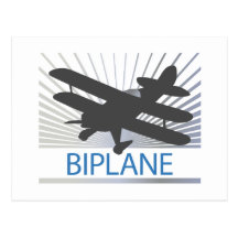 Biplane Airplane Postcards