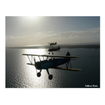 Biplans vintages dans la formation carte postale