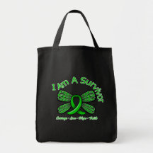 Bipolar Disorder Butterfly I Am A Survivor Canvas Bags