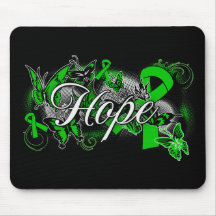 Bipolar Disorder Hope Garden Ribbon Mouse Pad
