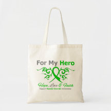 Bipolar Disorder Hope Love FaithTribal Ribbon Canvas Bags