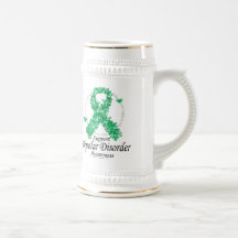 Bipolar Disorder Ribbon of Butterflies Mug
