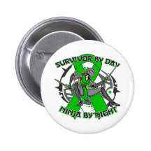 Bipolar Disorder Survivor By Day Ninja By Night Button