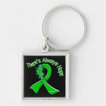 Bipolar Disorder There's Always Hope Floral Keychain