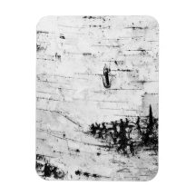 Birch bark rectangular magnets
