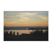 Birch Bay sunset silhouettes canvascape Canvas Prints