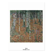 Birch By Klimt Gustav Post Card