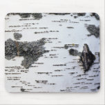 Birch tree in forest, detail, with moss mousepad