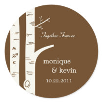 Birch Trees Favour Stickers or Envelope Seals