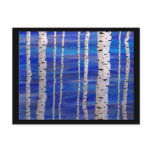 birch trees post card
