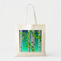 Birch trees tote bag