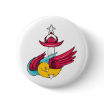 Bird 7 ~ Vintage Forties Tattoo Bird Art Buttons