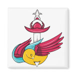 Bird 7 ~ Vintage Forties Tattoo Bird Art Magnets