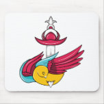 Bird 7 ~ Vintage Forties Tattoo Bird Art Mousepads