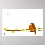 Bird and Bee Poster