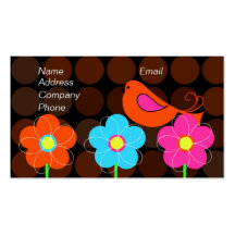 bird and daisy business card