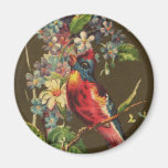 Bird and Forget-Me-Nots Victorian Magnet