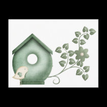 Bird Birdhouse Postcard postcards