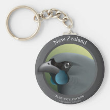 Bird - BLUE-WATTLED CROW Keychain