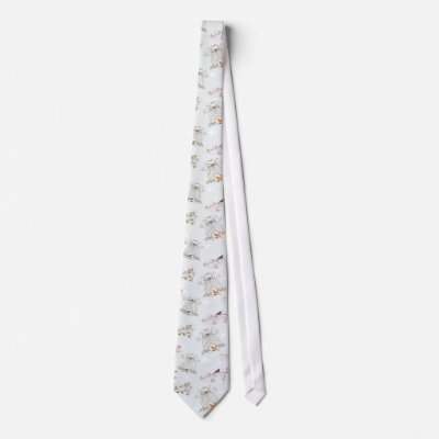 bird cage and blossom wedding tie by funny_tshirt